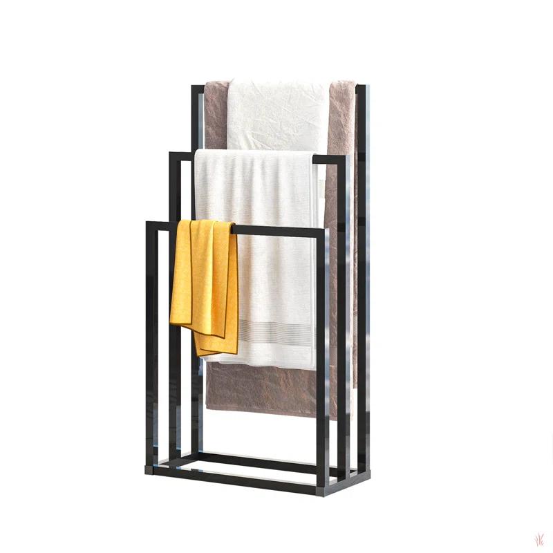 GROUPES Metal Freestanding Towel Rack 3 Tiers Hand Towel Holder Organizer For Bathroom Accessories XJ-W840100842