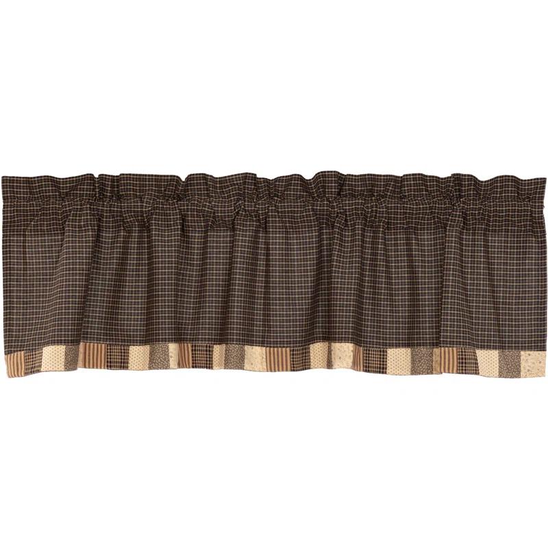 VHC Brands Kettle Grove Plaid Cotton Scalloped Window Valance in
