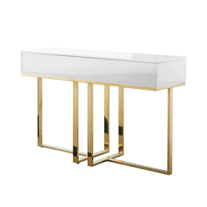 Nicole Miller Nicole Miller Plumeria  Console Table For Entryway Hallway