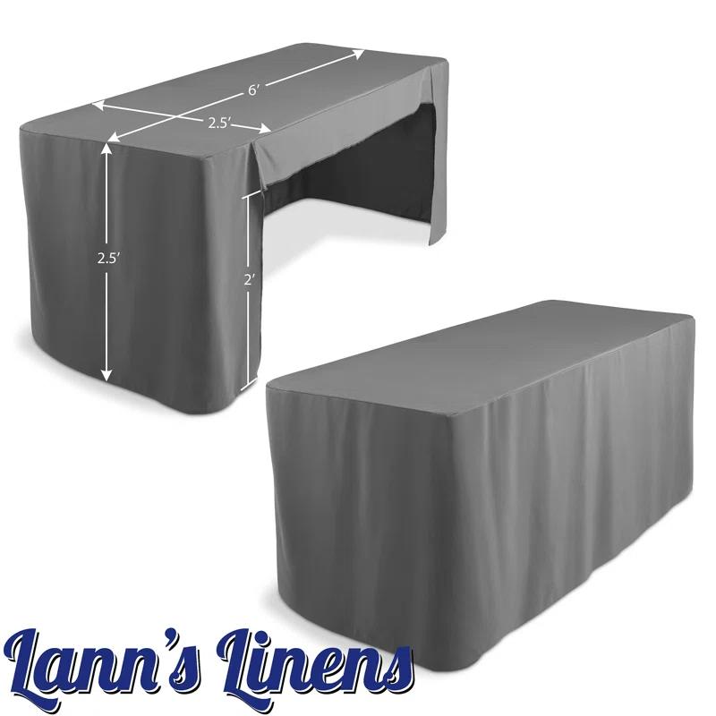 6'' Fitted Tablecloth With Open Back - Trade Show Table Cover