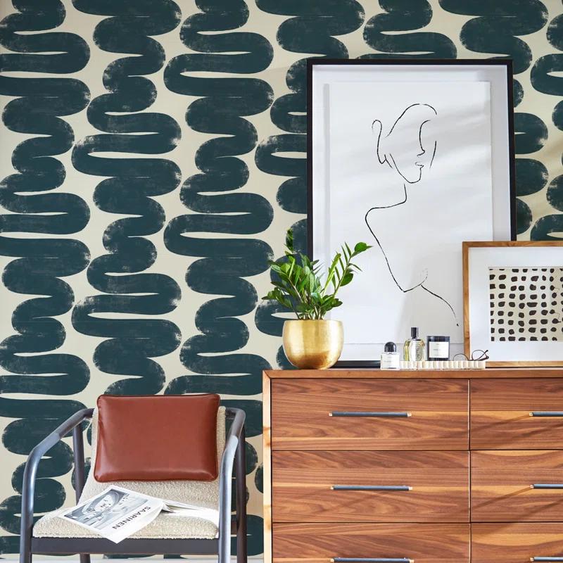Wiggle Room Peel and Stick Wallpaper By Bobby Berk