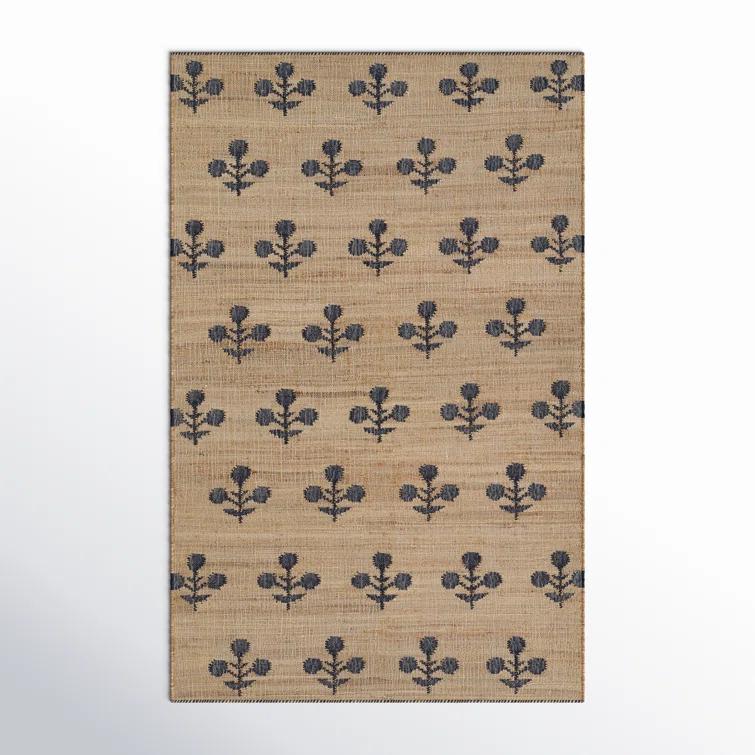 Erin Gates by Momeni Orchard Bloom Blue Hand Woven Wool and Jute Area Rug