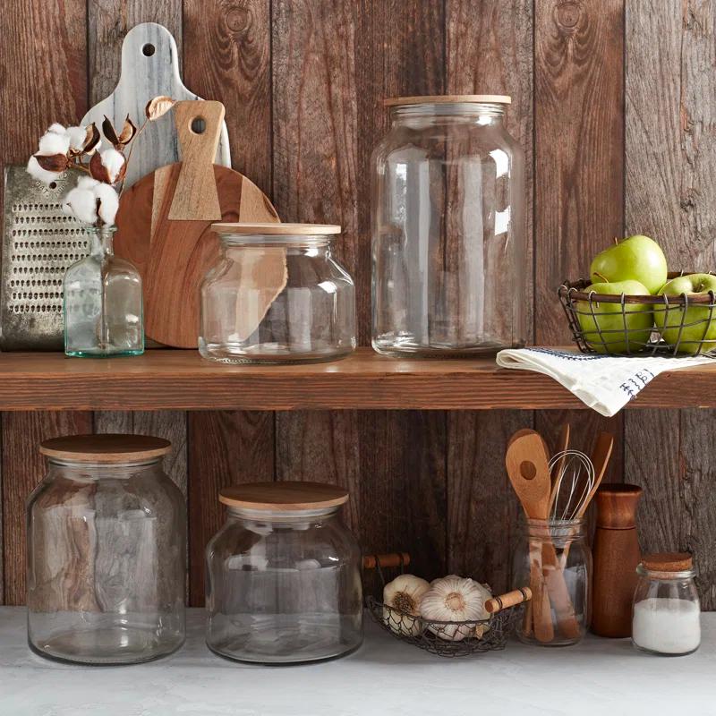 Mason Craft & More Vintage Storage Jars Glass Canister - Set of 4 (Set of 4)