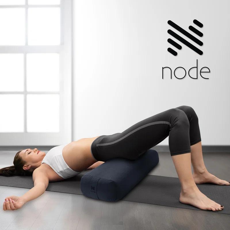 Node Fitness 25" x 12" x 6" Rectangular Floor Pillow and Meditation Bolster