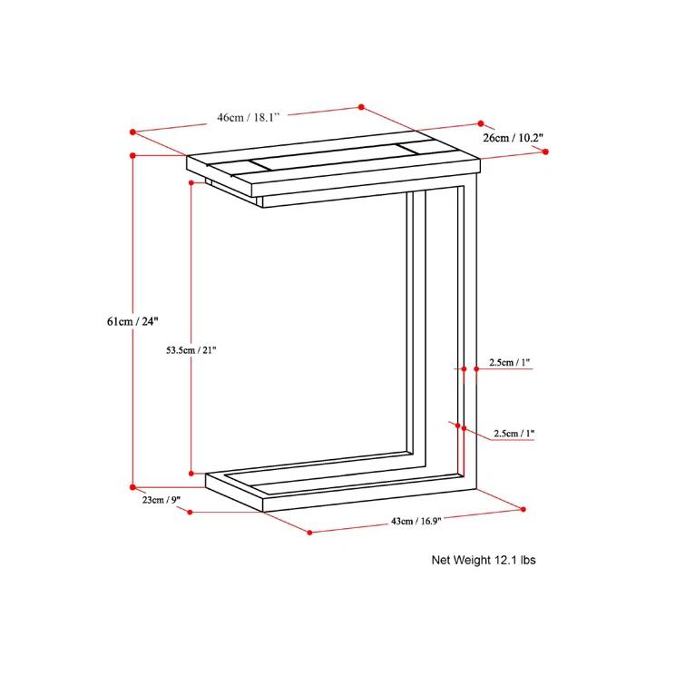 Simpli Home Skyler Solid Mango Wood C Side Table & Reviews | Wayfair