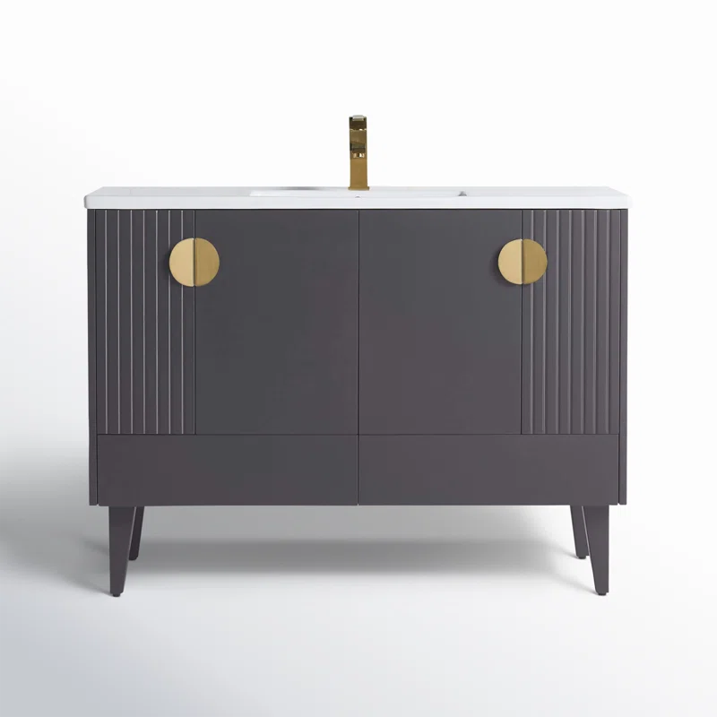 Saimah 48'' Single Bathroom Vanity with Ceramic Top
