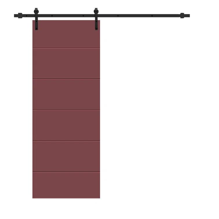 Calhome Solid Wood Paneled Painted with Installation Hardware Kit Barn Door
