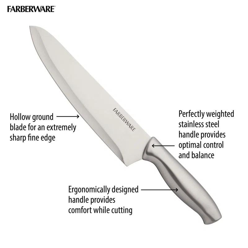 Farberware Farberware 15-Piece High Carbon Stainless Steel Knife Block Set