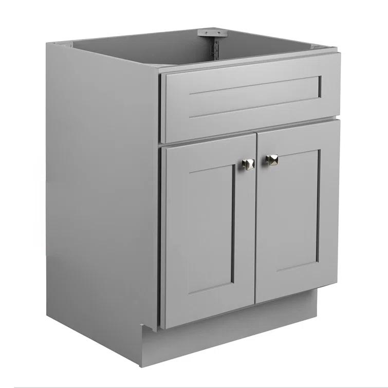 Design House Brookings 24 Inch Bathroom Vanity, Ready to Assemble, Solid Wood, Sherwin Williams – Design House, 587063