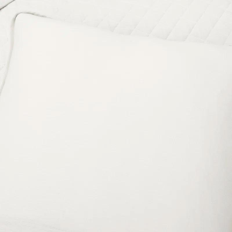Lush Decor Ava Diamond Oversized Cotton Quilt White 3Pc Set Cal King