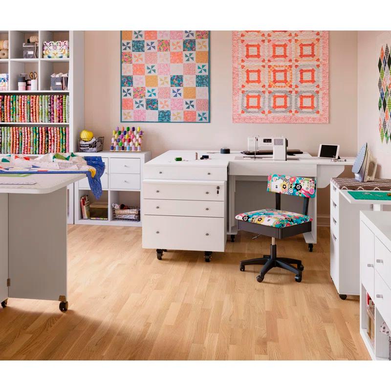 Arrow Sewing Kangaroo & Joey Hydraulic Lift Sewing Cabinet and Storage Caddy Combo by Kangaroo Sewing Furniture