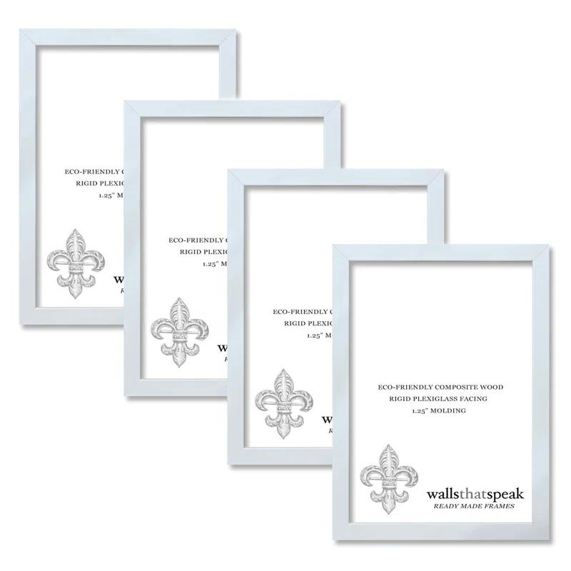 WallsThatSpeak 4 Piece Frame Set in White (Set of 4)