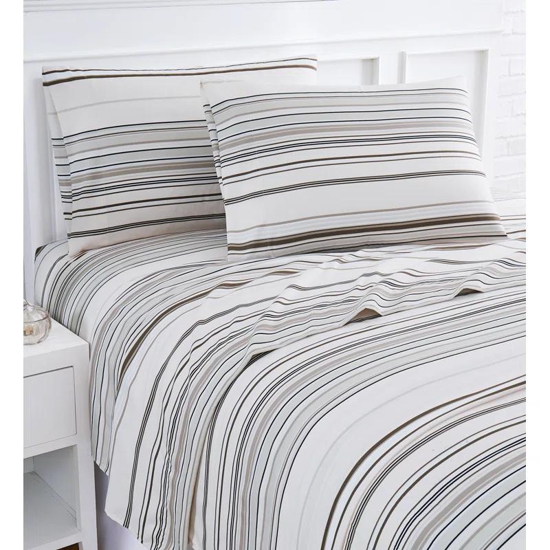 SouthShore Fine Linens Coastal Stripes Collection Striped Microfiber Sheet Set & Reviews | Wayfair