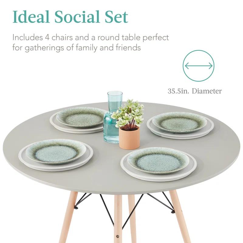 George Oliver Fechter 4 - Person Four Leg Dining Set