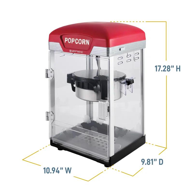 West Bend West Bend Theater Crazy 4 Qt. Popcorn Machine, In Black