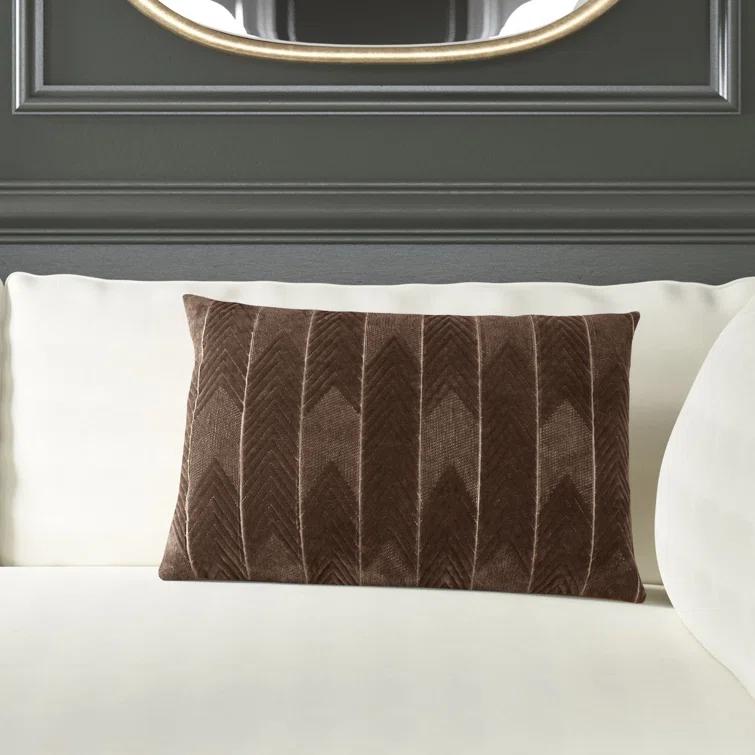 Ryans Embroidered Cotton Lumbar Throw Pillow