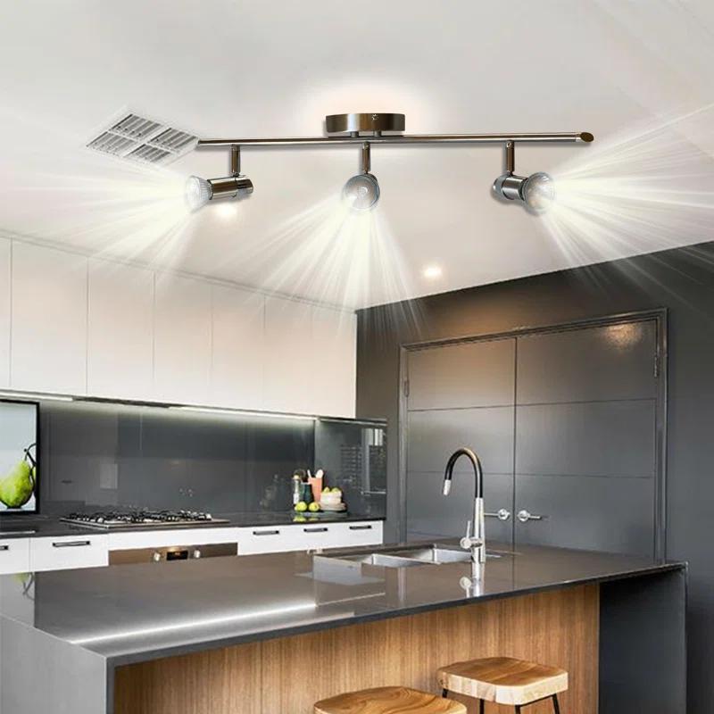 24'' 3 -Light Track Track Kit with Adjustable Head