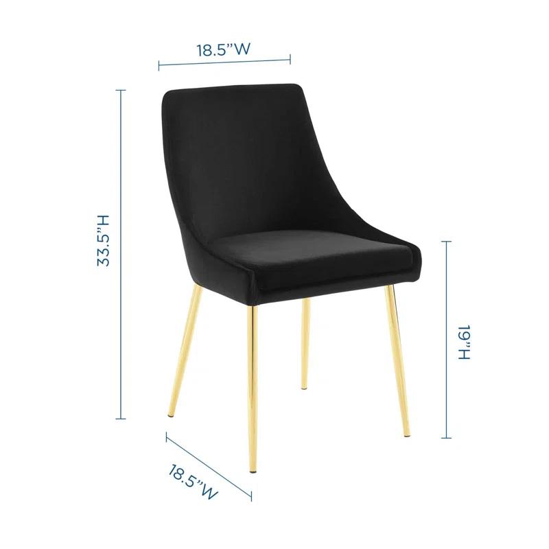 Modway Viscount Performance Velvet Dining Chairs (Set of 2)