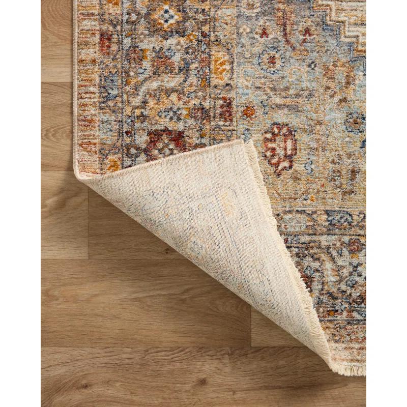 Loloi Rugs Sorrento Oriental Machine Made Power Loom Polyester Area Rug in Brown