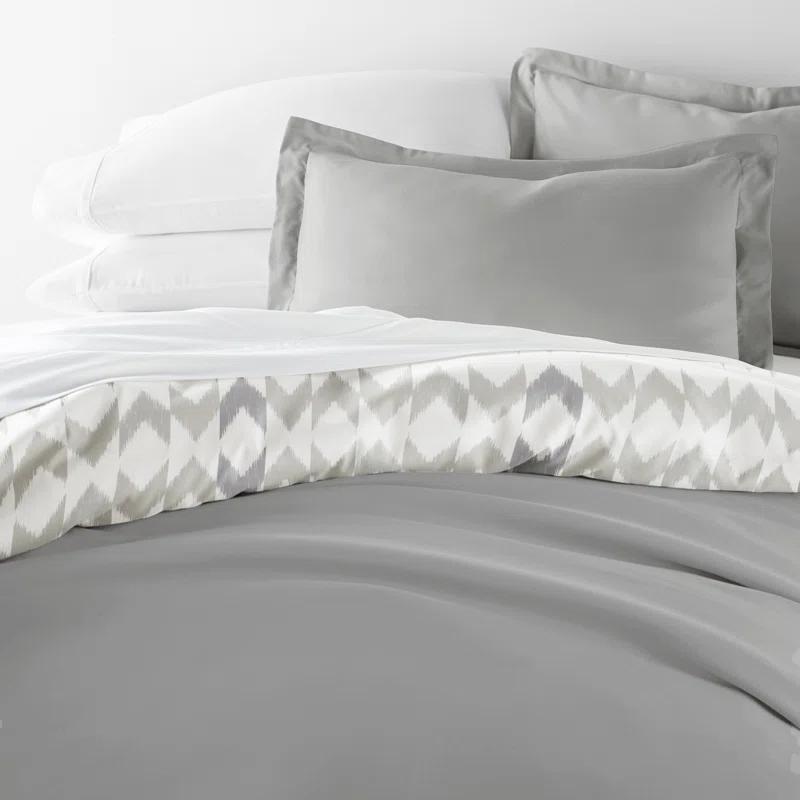 IEnjoy Home Reversible Chevron Pattern 3-Piece Duvet Cover Set