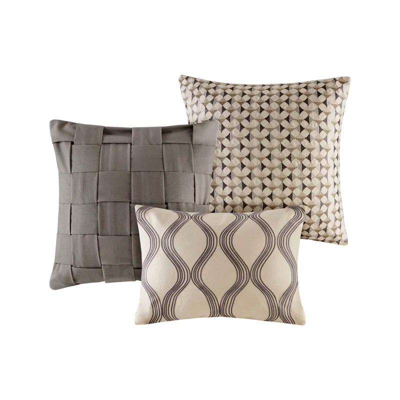 Madison Park Signature Shades of Grey Textured Comforter Set