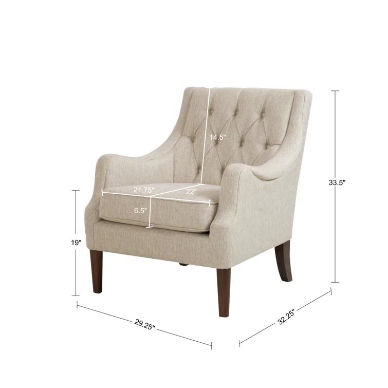 Anatonia 29.25" Wide Tufted Wingback Chair