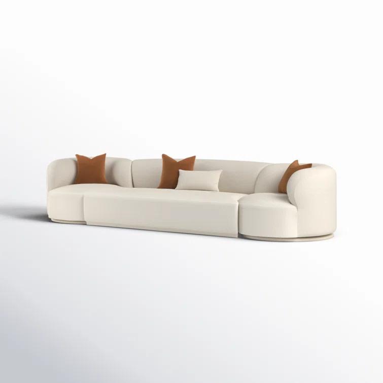 TOV Furniture Fickle Boucle 3-Piece Chaise Modular Sofa