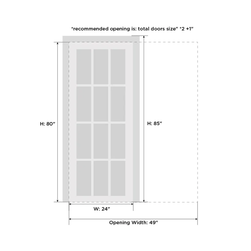 SARTODOORS Quadro Paneled Sliding Closet Door