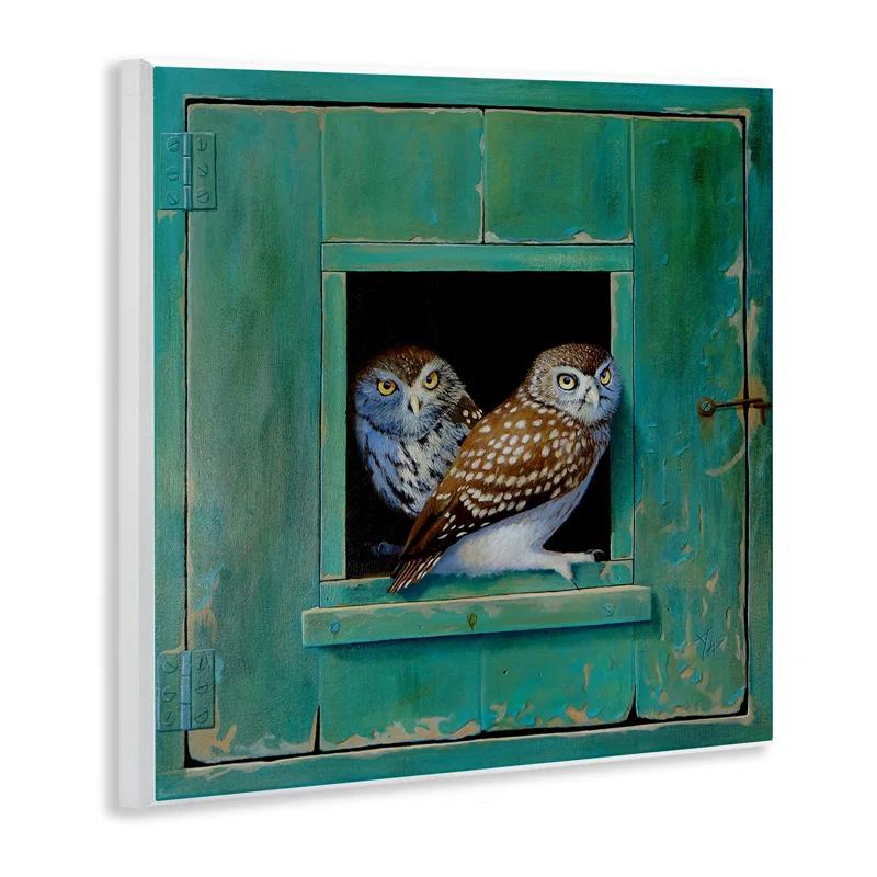 Stupell Industries " Spotted Owls " by Alan Weston Painting Print