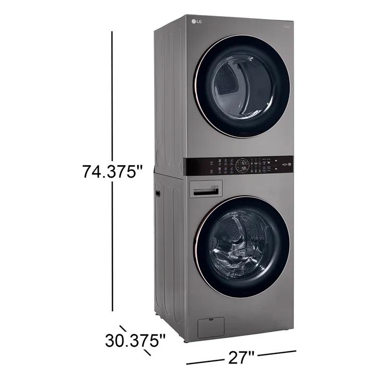 LG LG Single Unit Front Load WashTower with Center Control Washer and 7.4 cu. ft. Electric Dryer, 4.5 cu. ft. WKE100HVA