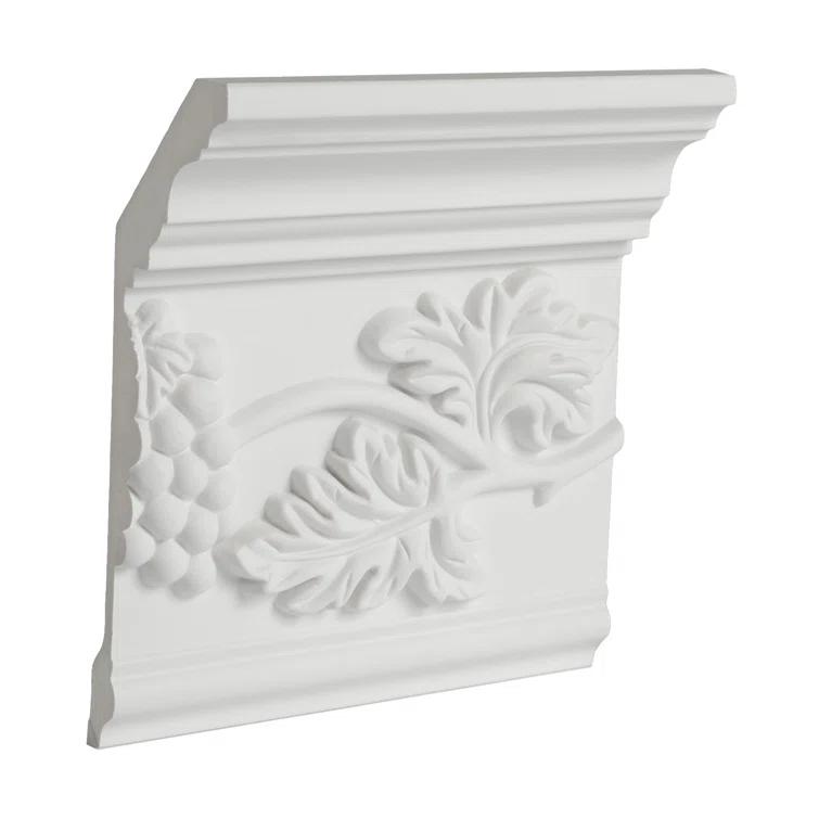 Architectural Products by Outwater L.L.C. 2-1/2 in x 5-7/8 in x 6 in Long Polyurethane Floral Crown Moulding Sample