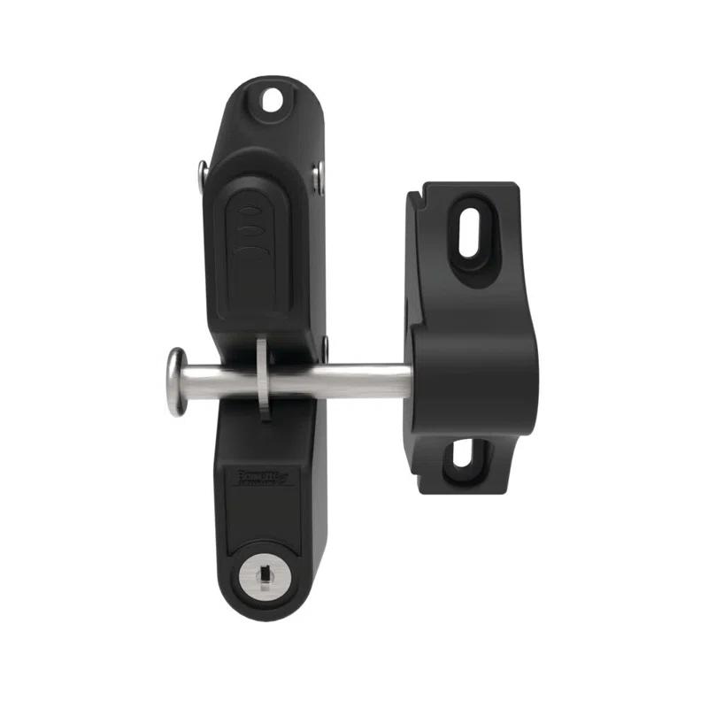 Barrette Outdoor Living Barrette Outdoor Living Black Aluminum Gate Latch for Posts