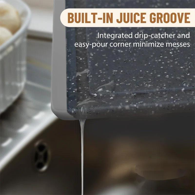 Plastic Cutting Coards For Kitchen, 3-Piece Large Cutting Board Set Dishwasher Safe Chopping Boards With Non-Slip Feet And Juice Grooves