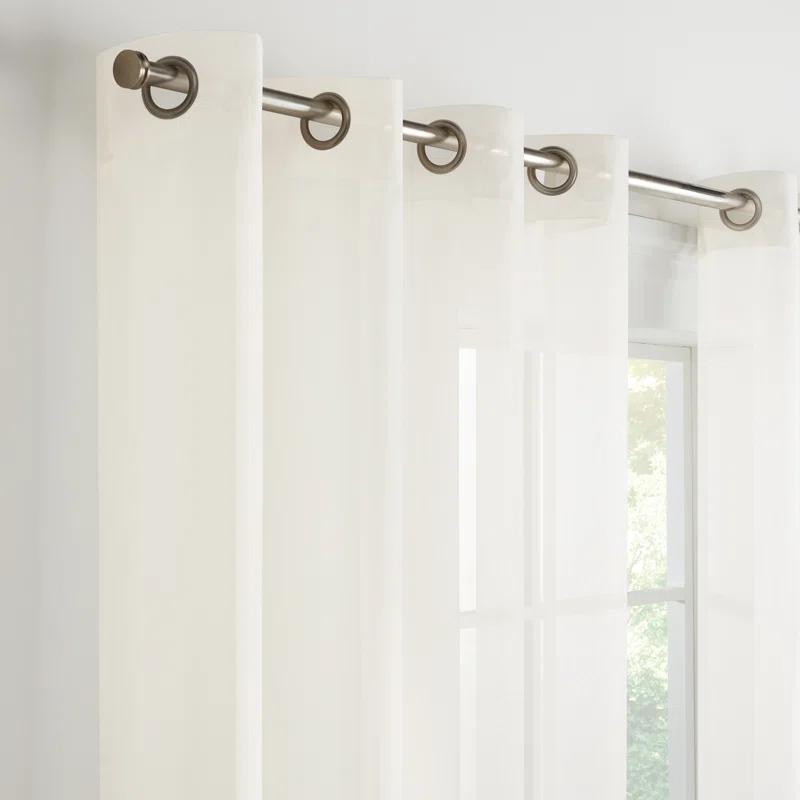 Eclipse Livia Sheer Voile Grommet Curtain Panel