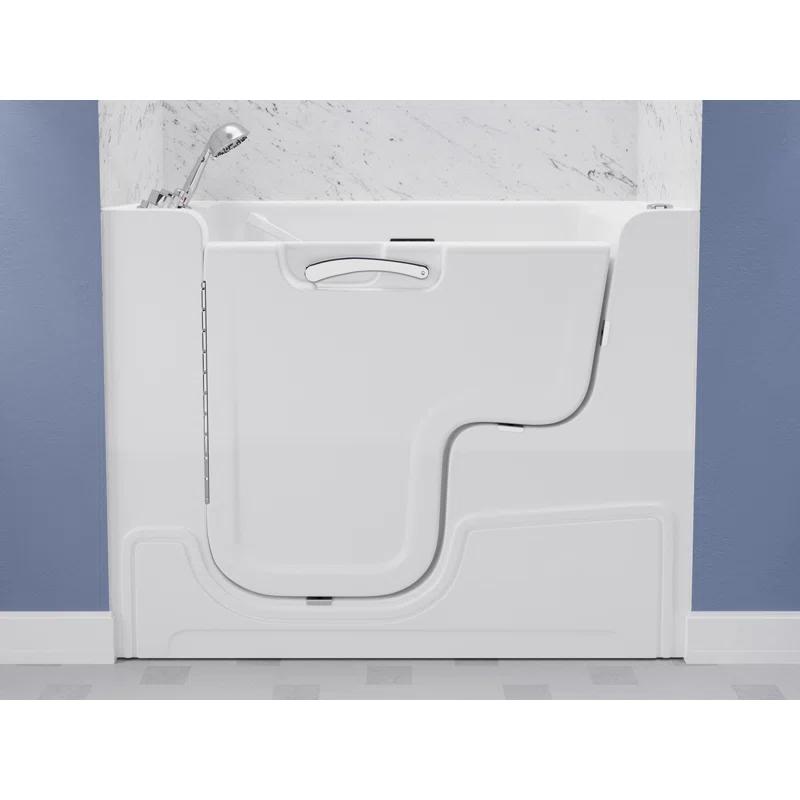 52.5'' x 29.37'' Walk-in Acrylic Bathtub with Faucet