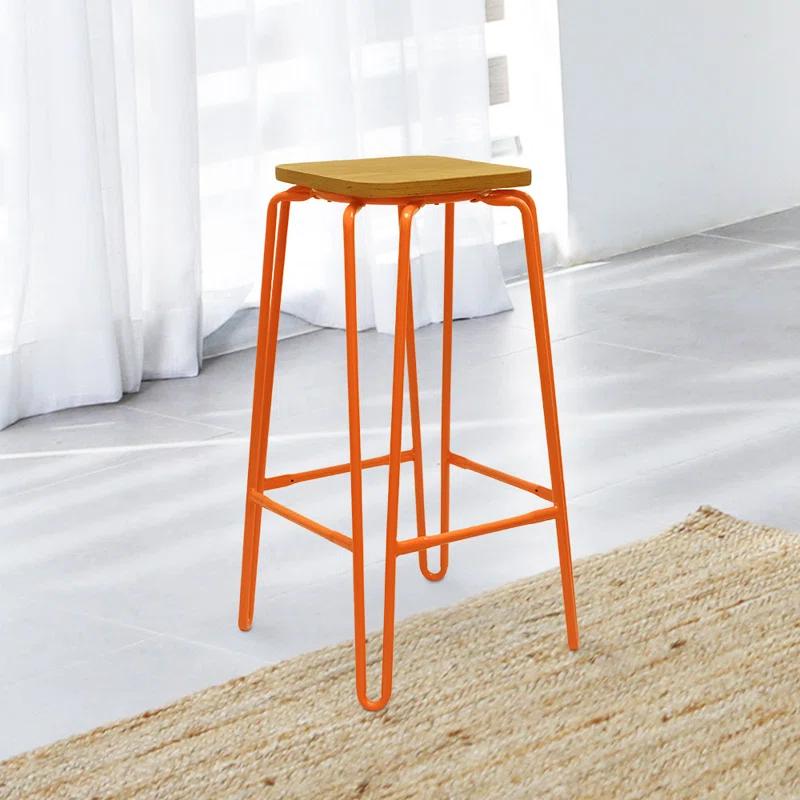 Amerivend Works Counter Stool with Metal Frame (Set of 4)