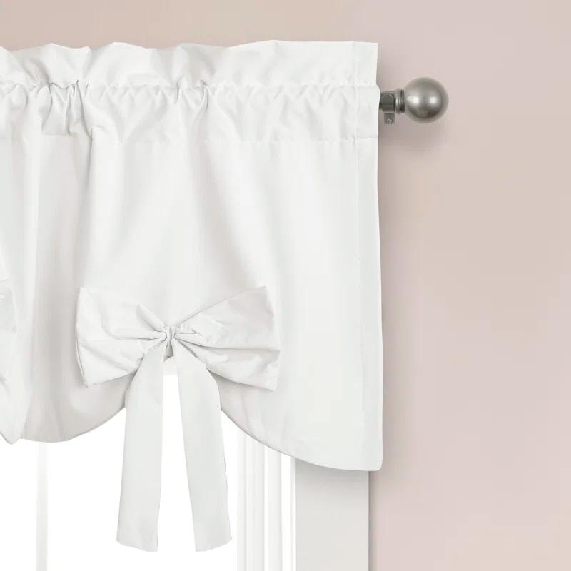 Lush Decor Melody Bow Scalloped 52'' W Window Valance