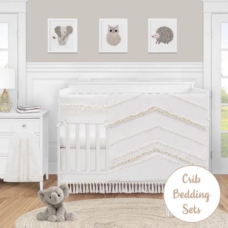 Sweet Jojo Designs Boho Fringe Semi-Sheer Rod Pocket Curtain Panels (Set of 2) by Sweet Jojo Designs (Set of 2)