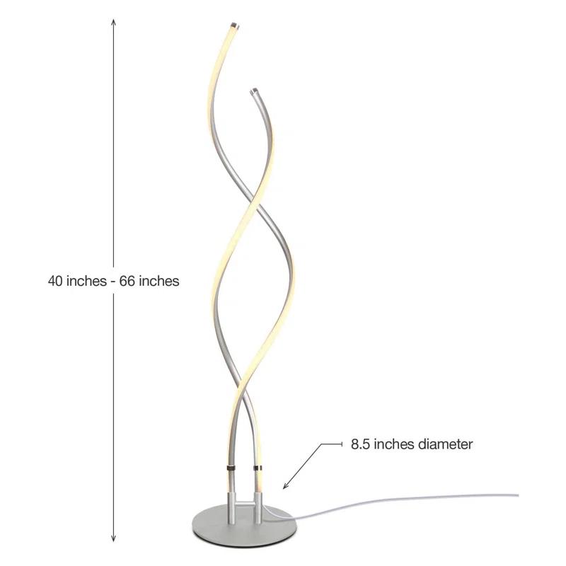 Brightech Embrace 60 in. Industrial 2-Light LED Energy Efficient Floor Lamp