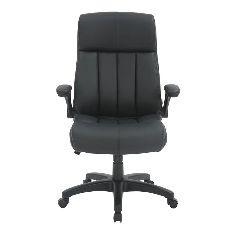 Winston Porter Baillie Medium Back Executive Office Chair with Flip-Up Arms