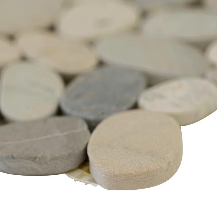 Ackland 12" x 12" Natural Stone Pebbles/Rocks Mosaic Floor & Wall Tile