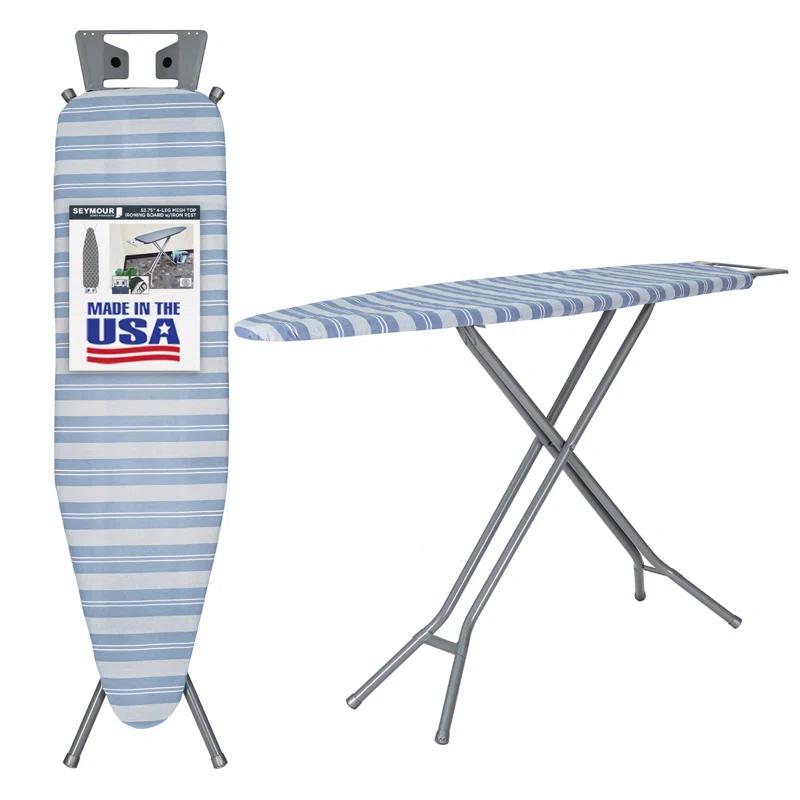 Seymour Home Products Seymour Home Products Adjustable Height 4 Leg Ironing Board with Mesh Top and Iron Rest