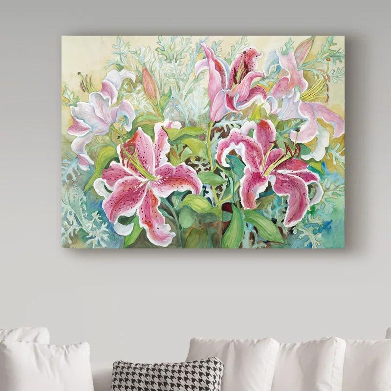 Trademark Fine Art Joanne Porter " Stargazer Lilies " by Joanne Porter