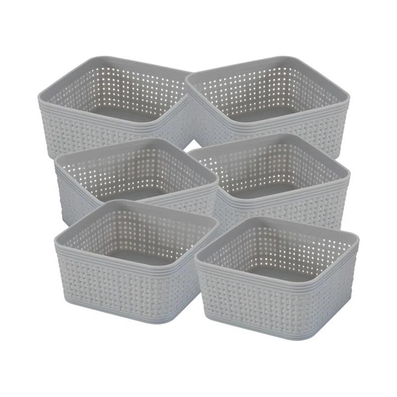 Simplify Simplify Plastic Basket (Set of 6)