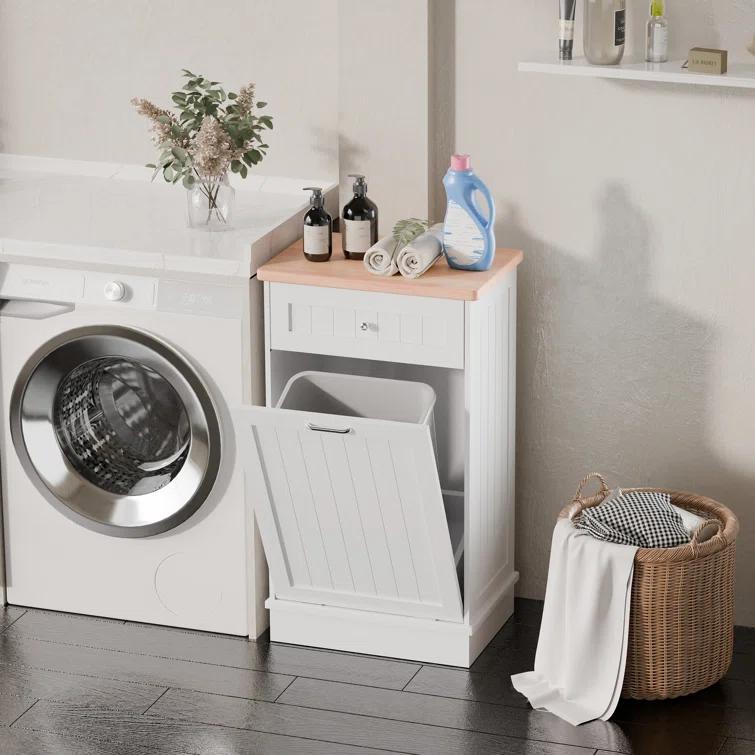 Aeloxis Havant Tilt Out Trash Cabinet 10 Gallon Wooden Free Standing (Not include trash can)