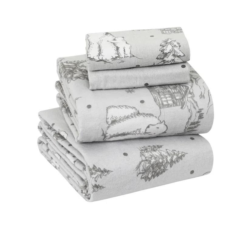 Enviohome Colyt 100% Cotton Flannel Sheet Set