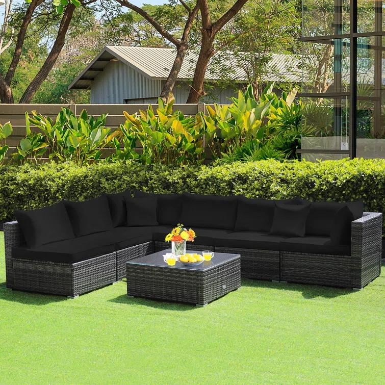 Costway 6 - Person Seating Group with Cushions & Reviews | Wayfair