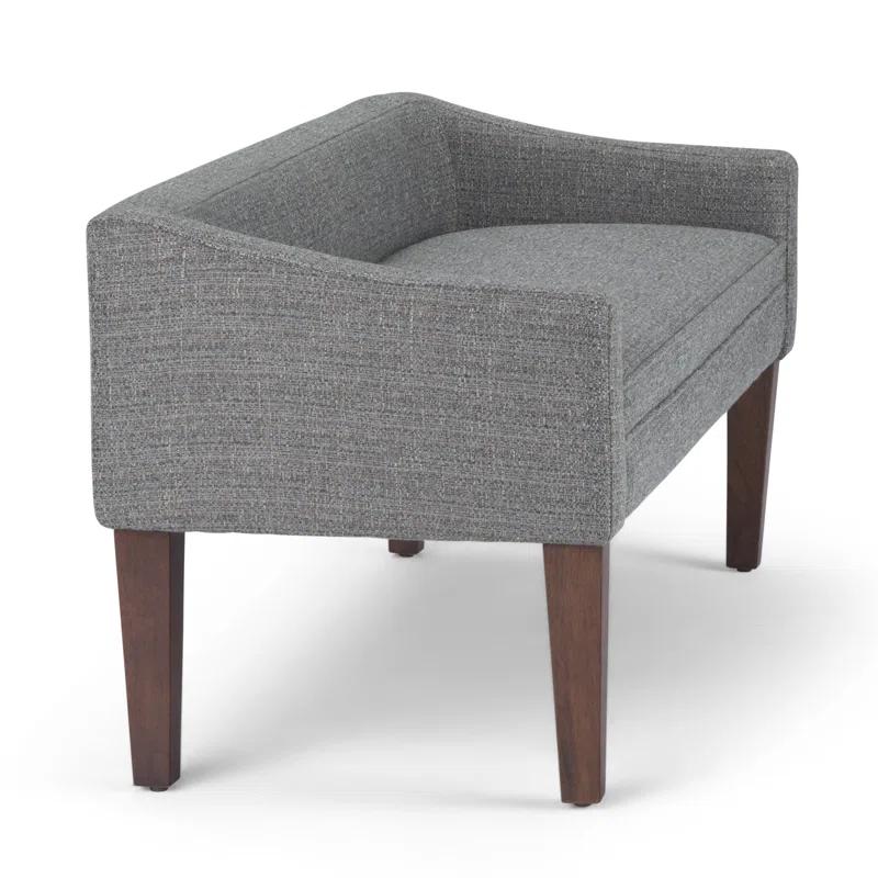 Simpli Home Parris Polyester Upholstered Bench