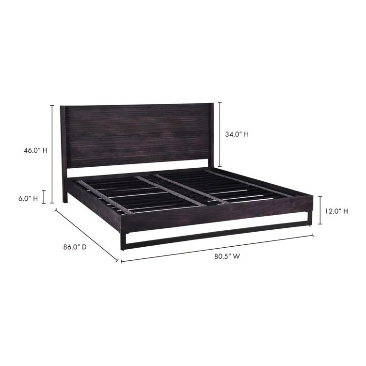 Nagle Cutout Mango Wood Bed