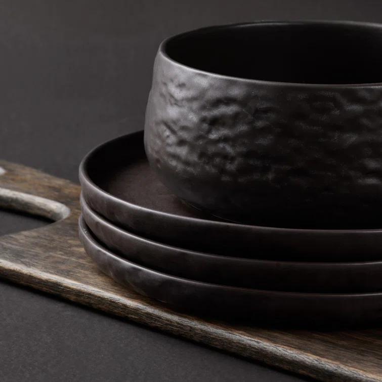 Shosai Stone by Mercer Project Shosai 16-Piece Dinnerware Set Stoneware